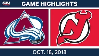 NHL Highlights | Avalanche vs. Devils - Oct. 18, 2018