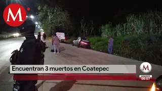 Encuentran tres muertos en carreteras de Veracruz