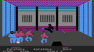 ATARI 8bit XL XE Game: "Ninja" Longplay 100% Complete АТАРИ Ниньзя прохождение