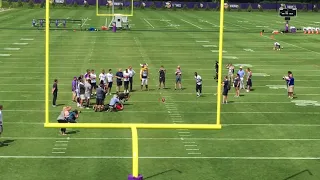 Tottenham Hotspur Kicking Field Goals At Vikings Training Camp - iFolloSports.com