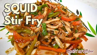 How to Make Squid Stir Fry! Squid Stir Fry Recipe with Flavorful Sauce! Super Easy and Delicious!