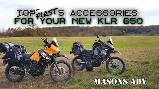 First 5 items to buy for a new Kawasaki KLR 650 | ADVenture bike build PART 1