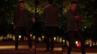 Grant Gustin Dancing On The Flash Set