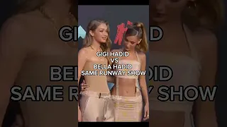 Gigi Hadid VS Bella Hadid same runway show #viral #bellahadid #gigihadid #model #shorts