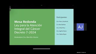 Mesa redonda: Ley para la Atención Integral del Cáncer