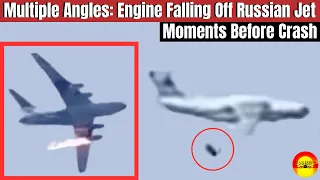 Engine FALLS OFF Russian Jet Moments Before Crash. Multiple Angles