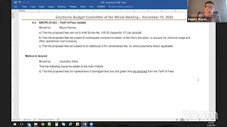Budget Committee of the Whole Meeting - November 10, 2020 at 1:30PM - City of Richmond Hill