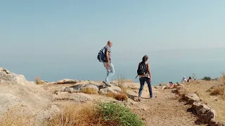 Israel. 4k. Mount Arabel.  National Park. Kinneret. Вид на Кинерет С горы Арабель