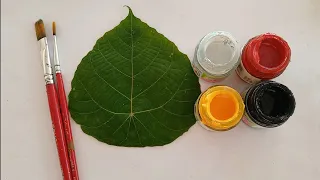 Easy Painting || painting on leaf 🍃 || acrylic painting #ashart