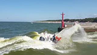 Dangerous bota accident. Niebezpieczny wypadek szybkiej łodzi  Rowy 2019r