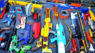 Collecting 7 Sniper Rifles and AK47 Guns Nerf Machine Gun Super Shotgun Water Gun Assault Rifle M16