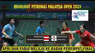 Malaysia Open 2023 || Apriyani Rahayu Siti Fadia Silva Ramadhanti VS Jeong Na Eun Kim Hye Jeong