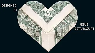 money origami heart easy