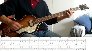 You're going to lose that girl - The Beatles - Bass Tutorial with Tabs