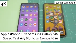 Apple iPhone 11 vs Samsung Galaxy S10 ❗❗❗ | Speed Test | A13 Bionic vs Exynos 9820