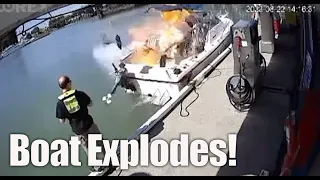 Boat Explodes as Owner Tries to Start it | 3 Minutes of Maritime