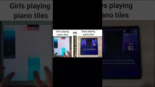 Girls playing piano tiles 🆚 Boys playing piano tiles