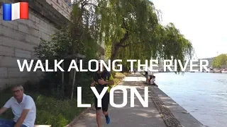 🇫🇷 Lyon short walk along the river | France Walking Tour 4K