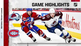 Avalanche @ Canadiens 12/2/21 | NHL Highlights