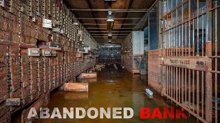 Abandoned Bank With Flooded Vault And Safety Deposit Room