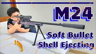 M24 Shell Ejecting Soft Bullet Dart Blaster Sniper Toy Gun  #ToyGuns