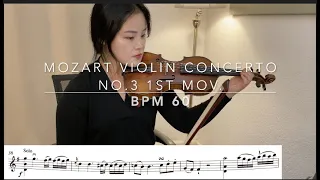 Mozart Violin Concerto 3 60 BPM