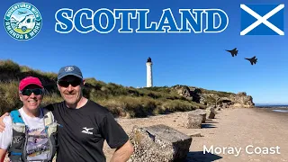 Camping next to RAF Lossiemouth and exploring the Moray coast