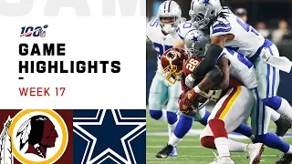 Redskins vs. Cowboys Week 17 Highlights | NFL 2019