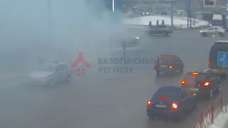 Загорелся автобус. Московский/Гоголя 14.12.17