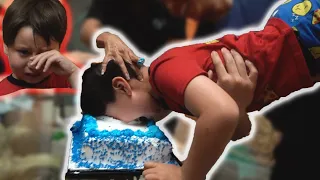 Pranking My Little Brother On His BIRTHDAY!! **He Cried**
