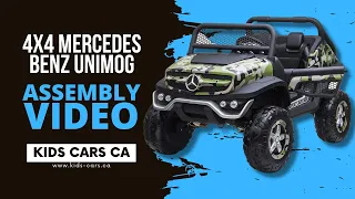 12V 4x4 Mercedes Benz Unimog 2 Seater Ride on Car Assembly Video - Kids Cars CA (www.kids-cars.ca)