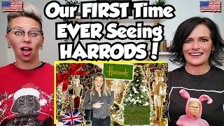 American Couple Reacts: Inside The UK's Harrods Christmas Store 2023! FIRST TIME EVER REACTION!