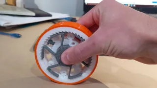 3D printed one-way wheel test2