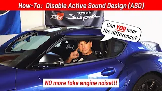 Can YOU hear a difference?  Disabling Active Sound Design (ASD) w/ BIMMERCODE  //  (Toyota GR Supra)