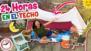 24 HORAS en el TECHO⛱🌴 " DORMÍ en CASITA DE COBIJAS"💤 EL AIRE CASÍ LA VUELA 🏠| CONNY MERLIN