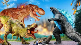 Jurassic World Dominion (2024) | Godzilla vs. Kong's Best Fights | Jurassic Park 3 |T-rex Chase 2024