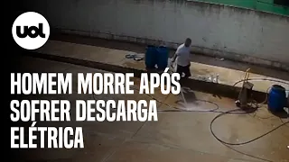 Homem morre após sofrer descarga elétrica ao lavar calçada em MT; veja vídeo