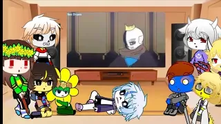 Undertale react to Error404 Sans VS KingOFMultiverse!Sans| Read DISCRIPTION|