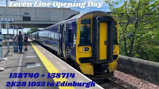 First Day of Leven Services | Onboard ScotRail 158740 | 2K28 Leven - Edinburgh | 02/06/24
