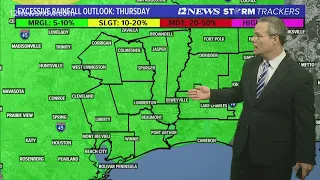 Severe weather possibility on New Year's Eve, damaging winds are main concern