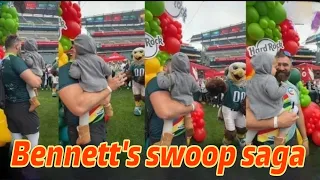 Jason Kelce's daughter reacting to meeting Swoop for the first time was just adorable!