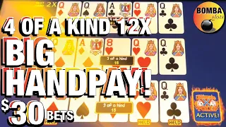 HUGE HANDPAY! Ultimate X Poker Only $30 Spins at Aria Casino Las Vegas  Video Slot Machine Jackpot!
