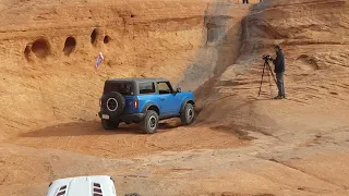 New Ford Bronco Climbs Near Vertical Rock Face at Sand Hollow