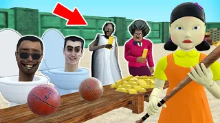 Squid Game vs skibidi toilet vs Scary Teacher 3D vs Granny - funny horror animation (p.257 new)