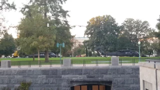 Military helicopters landed at Capitol Building