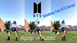 [KPOP IN PUBLIC] RANKING TOP 10 BTS SONGS DANCE COVER MEDLEY (AT USC) #bts #shorts