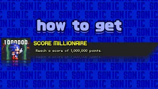 helping with achievements in sonic 3 air episode 3: score millionaire
