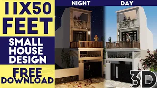 11x50 Feet Small Space House Design || 2 Story House With 2 Bedroom || Plan#16