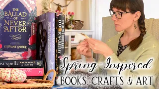 Finding Inspiration in Spring: Enchanting Books, DIY reading journal & Floral Watercolors 🎨 Art Vlog