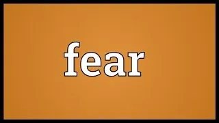 Fear Meaning
